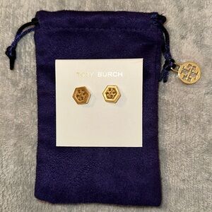 Tory Burch logo earrings
